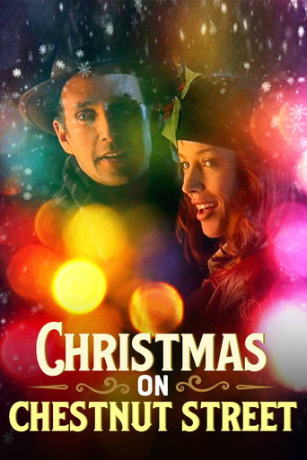 Cartel de Navidad en la calle Chestnut