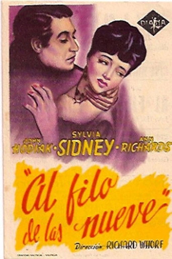 Cartel de Al filo de las nueve