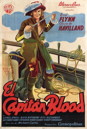 Cartel de El capitán Blood