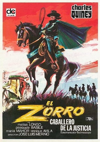 Cartel de El Zorro caballero de la justicia
