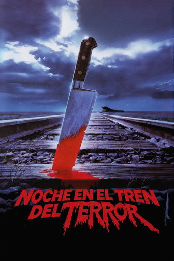 Cartel de Noche en el tren del terror