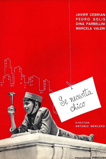 Cartel de Se necesita chico