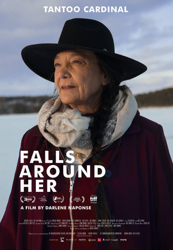 Cartel de Falls Around Her