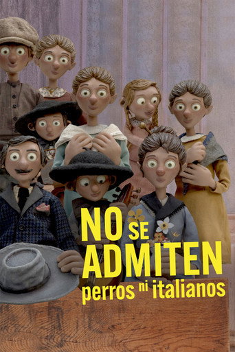 Cartel de No se admiten perros ni italianos