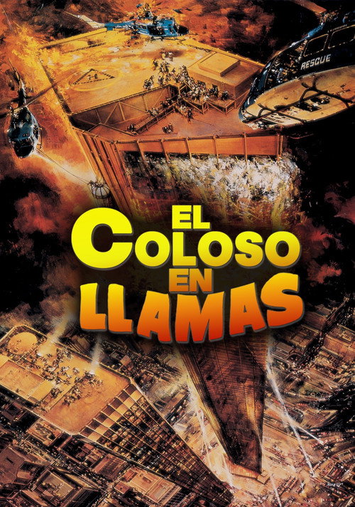 Cartel de El coloso en llamas