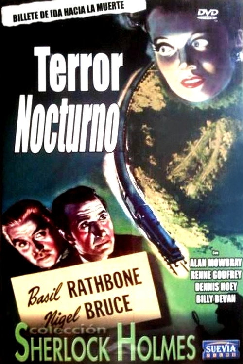 Cartel de Sherlock Holmes. Terror en la noche