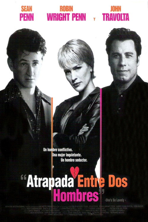 Cartel de Atrapada entre dos hombres